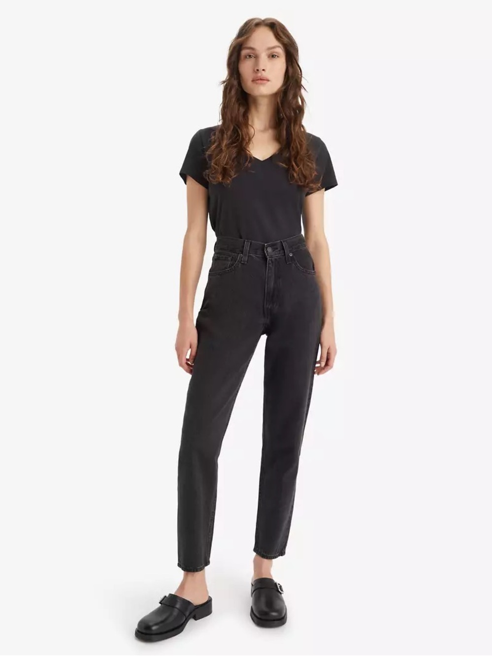 Levi’s High Rise Mom Jeans Black Denim